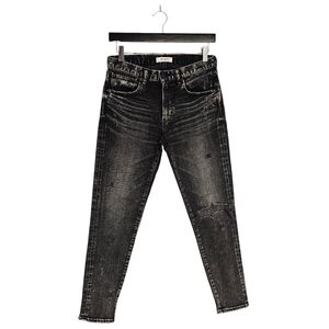MOUSSY Vintage Mid Rise Distressed  Skinny Ankle Y2K Black Jeans 26 Preowned